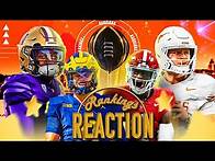Video thumbnail for FINAL CFP Rankings! Michigan claims top spot. FSU left out! | Rankings Reaction 🏈