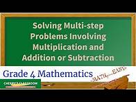 Video thumbnail for Solving Multi-step Problems Involving Multiplication and Addition or Subtraction