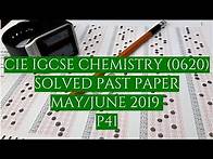 Video thumbnail for CIE IGCSE Chemistry Solved Past Paper May/June 2019 P41