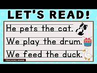 Video thumbnail for LET'S READ | PRACTICE READING SIMPLE SENTENCES | KINDER & GRADE 1 | ENGLISH | TEACHING MAMA