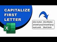 Video thumbnail for Capitalize the first letter in name and surname in Excel