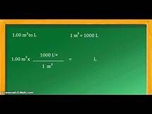 Video thumbnail for Unit conversion: cubic meters (m^3) to liters (L)