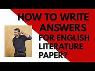Video thumbnail for How to write answers for O/L Literature paper.?