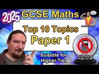 Video thumbnail for GCSE Maths Paper 1 - Top 10 Topics Revise Non-Calc -Predicted May June 2025 - Higher AQA Edexcel