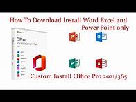 Video thumbnail for How To Install Word Excel and Power Point only - Custom install specific apps for office 2021/365,