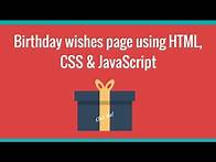 Video thumbnail for Birthday wishes using HTML, CSS & JavaScript