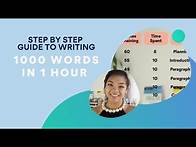 Video thumbnail for How to write a 1000 word essay in 1 hour and YOU CAN TOO!