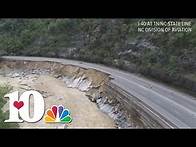 Video thumbnail for Aerial video shows massive damage to I-40 at NC and TN state line that will take 'months' to fix