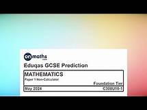 Video thumbnail for Eduqas May 2024 Predicted Maths GCSE Paper 1 Non-Calculator (Foundation) Exam C300U10-1