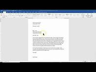 Video thumbnail for Set up Business Letter in Word