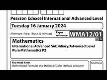 Video thumbnail for P2 January 2024 (Q1) IAL WMA12/01 Pearson Edexcel Math Past Paper