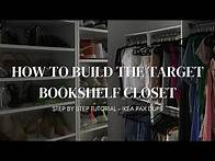 Video thumbnail for How to Build the Target Bookshelf Closet | Step by Step Tutorial | IKEA PAX DUPE