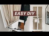 Video thumbnail for DIY CURTAIN ROD FOR 3$ | Curtains For Entry Closet French Doors