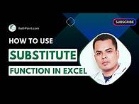 Video thumbnail for How to use SUBSTITUTE function in Excel