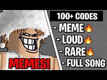 Video thumbnail for 100+ NEW MEME ROBLOX MUSIC CODES/ID(S) (MAY 2024) [WORKING✅]