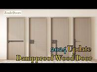 Video thumbnail for Zonle 2024 New Design Solid Oak Teak Ply Wood Door Barn Slid Pocket Swing Pre-Hung Doors Decorate