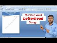 Video thumbnail for How To Create Letterhead in Microsoft Word | LetterHead in MS Word