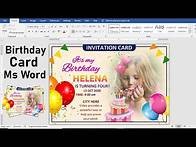 Video thumbnail for How to Make Birthday Card in Ms Word