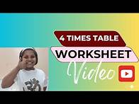Video thumbnail for 4 Times Table Worksheet