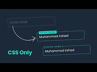 Video thumbnail for CSS Input Field Text Animation @OnlineTutorialsYT | CSS Only Floating Label