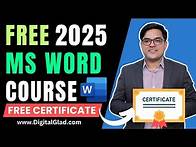 Video thumbnail for Free MS Word Course With Certificate