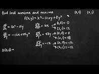 Video thumbnail for Local extrema and saddle points of a multivariable function (KristaKingMath)