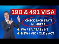 Video thumbnail for 190 and 491 Visa State Numbers 2024–25! Check Each State!