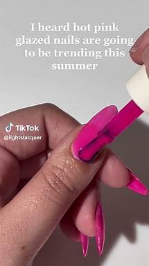 Video thumbnail for Hot Pink Glazed Nails: Trending Summer Nail Ideas