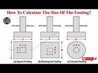 Video thumbnail for How To Calculate The Size Of The Footing? | RCC Footing Size Formula | Area Of Footing