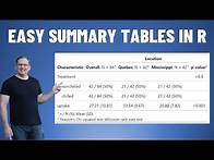 Video thumbnail for Easy Summary Tables in R with gtsummary