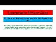 Video thumbnail for Edexcel A Level Geography - Superpowers EQ1 Revision