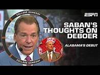 Video thumbnail for Nick Saban says Kalen DeBoer has 'embraced the tradition & culture' at Alabama 🙌 | College GameDay