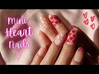 Video thumbnail for Mini Hearts Gel Nails 💕 / Easy at Home Tutorial / Self Nails