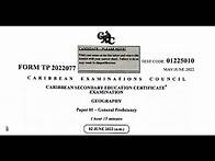 Video thumbnail for 2022 Geography CSEC Paper 1