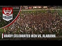 Video thumbnail for Vanderbilt fans storm the field after taking down No. 1 Alabama | ESPN College Football