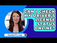 Video thumbnail for Can I Check My Driver's License Status Online? - CountyOffice.org