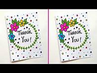 Video thumbnail for Thank you card from White Paper | Thank you Greeting Card | How to make Thank you Greeting Card