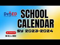 Video thumbnail for DepEd School Calendar for School Year 2023 - 2024 l DO 22, s. 2023 l Download Now!