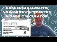 Video thumbnail for GCSE Edexcel Maths November 2023 Paper 1 Higher Tier (Non Calculator) #matheducation #edexcelmaths