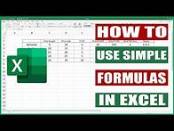 Video thumbnail for How to use simple formulas in Excel | Microsoft Excel Tutorial