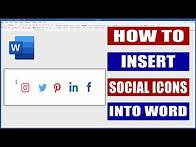 Video thumbnail for How to Insert Social Icons into Word | Microsoft Word Tutorials