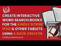 Video thumbnail for How to Create Interactive Word Search Puzzles for Kindle Scribe & Tablets using 'A Book Creator'