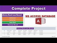 Video thumbnail for Library||Complete Microsoft Access Project|| Library Books issue Record Database||