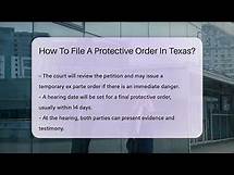 Video thumbnail for How To File A Protective Order In Texas? - CountyOffice.org