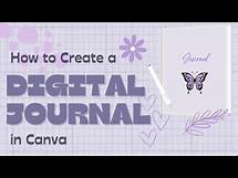 Video thumbnail for How to create a digital journal in Canva for free