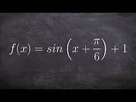 Video thumbnail for How to Graph the Sine Function by Applying a Phase Shift and Vertical Translation