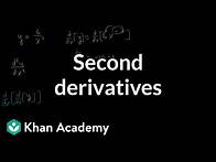 Video thumbnail for Second derivatives | Advanced derivatives | AP Calculus AB | Khan Academy