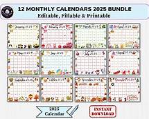 Video thumbnail for Editable Fillable Monthly Calendar 2025 Bundle From January to December, Kid Printable Classroom Planner, Digital Holiday School Agenda, PDF - Etsy