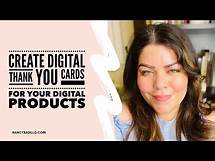 Video thumbnail for How To Make Thank You Cards For Your Your Digital Products | Canva Tutorial
