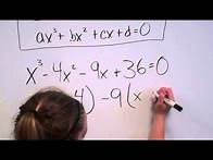 Video thumbnail for Solving Cubic Equations (factoring)